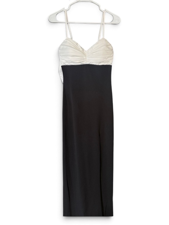 City Triangles Dresses & Skirts - Black and White Maxi Dress with large bow